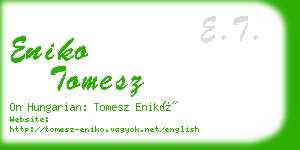 eniko tomesz business card